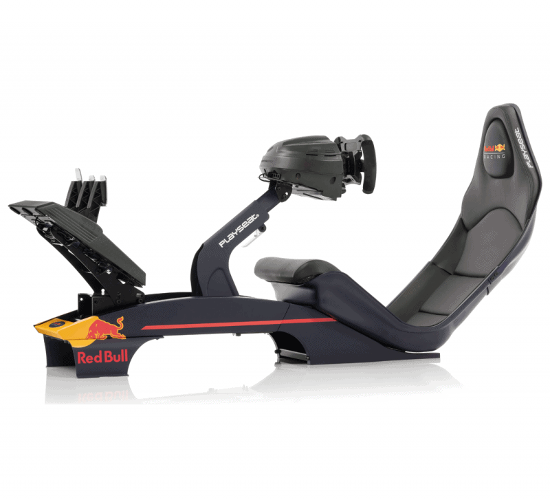 Playseat F1 Pro Red Bull Racing F1 Team - Thrustmaster steering wheel front side
