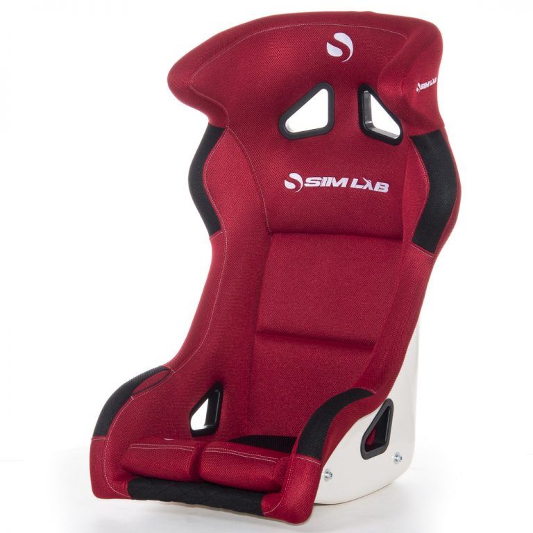 SPEED1 - Sim Racing Schalensitz rot:weiß schuin voor links