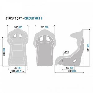 Sparco Circuit II QRT Fiberglass – Bucket seat maat label