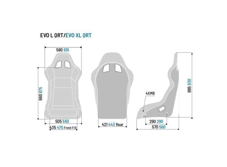 SPARCO EVO CARBON SEAT - size schema XL