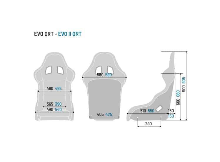SPARCO EVO CARBON SEAT - size schema