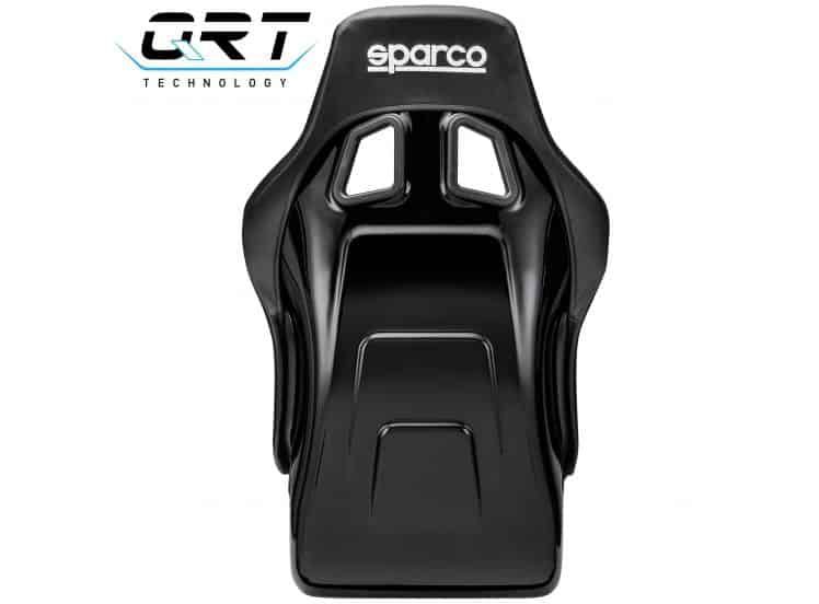 Sparco - QRT-R Race Seat - Black Leather - back view