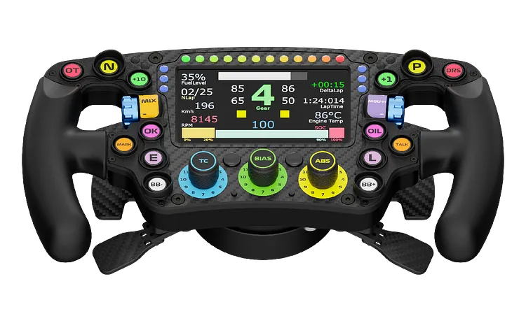 LEOXZ - XF1 - SPORT Formula Wheel + LCD Screen - V2 - USB Only - front view