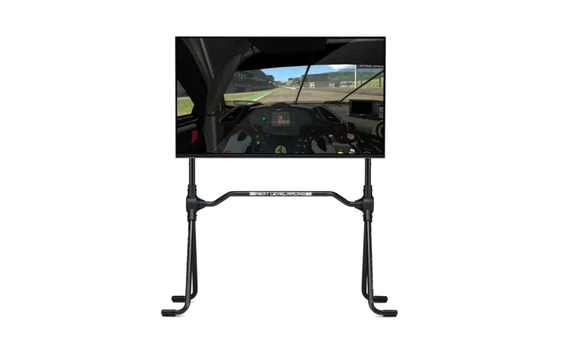Next Level Racing - Lite Free Standing Monitor Stand - front + TV