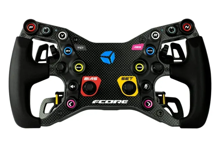 CUBE CONTROLS F-CORE FORMULA SIM RACING STEERING WHEEL - Front with clucht