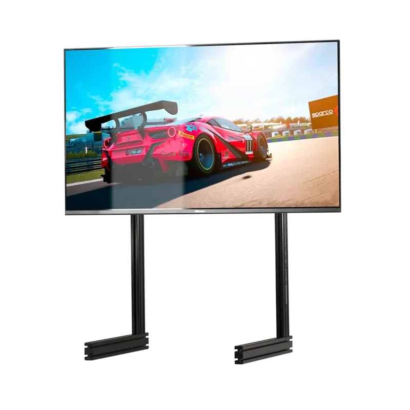 NEXT LEVEL RACING ELITE FREESTANDING SINGLE MONITOR STAND - BLACK + Television