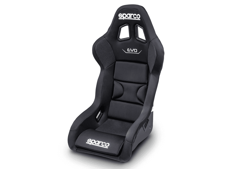 SPARCO EVO QRT X Race Seat - Black For OFF-ROAD - Front view