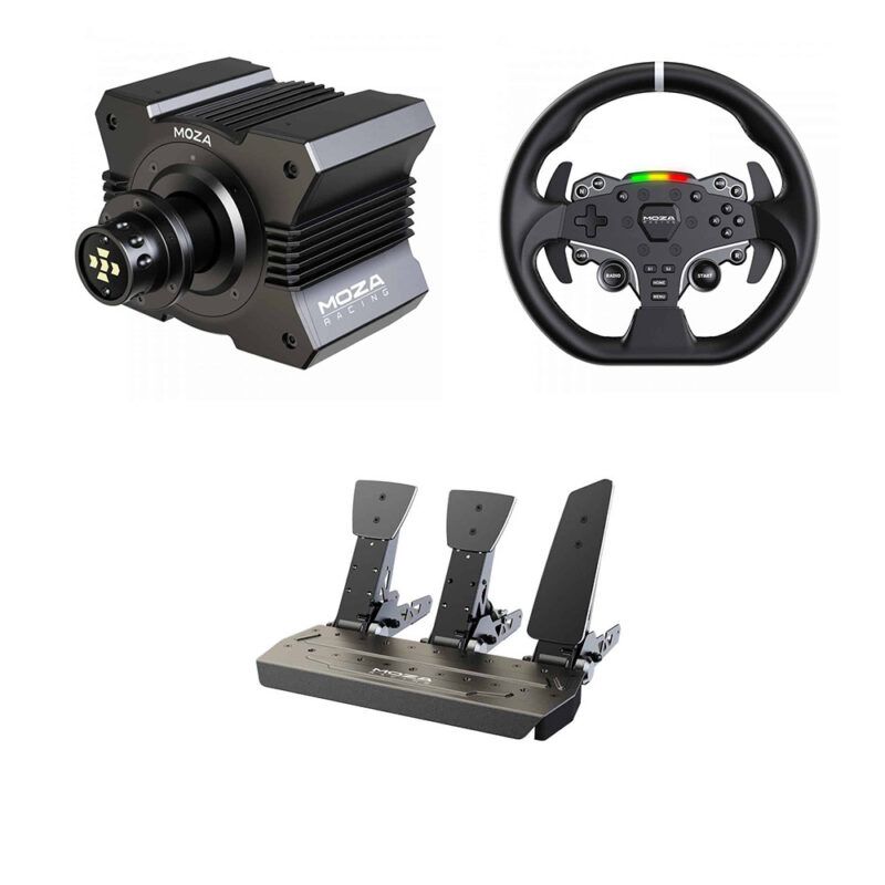 MOZA Racing R5 Direct Drive + ES Racing Wheel + SR-P 3 Pedals LoadCell - Bundle